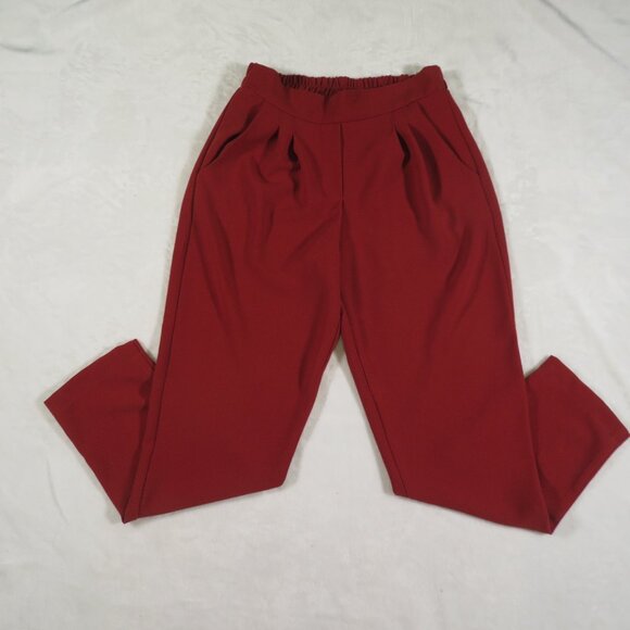 Petite Principle Harlowe Crepe Pants Rust/Burgundy XXSP - Picture 16 of 16